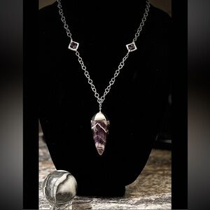 Dream amethyst pendulum necklace
